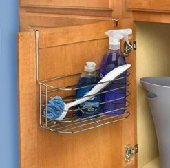 Spectrum Diversified Duo Over-The-Cabinet Towel Bar & Medium Basket, No Installation 2-in-1 Basket & Towel Bar, Under Sink Storage & Organization, Small, Chrome 9 Spectrum Diversified Duo Over-The-Cabinet Towel Bar & Medium Basket, No Installation 2-in-1 Basket & Towel Bar, Under Sink Storage & Organization, Small, Chrome -Songmics Furniture Shop 51nxxUwoLZL