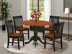 East West Furniture DLNO3-MAH-W Dining Table Set, 3-Piece -Songmics Furniture Shop 51o7707ucXL. AC