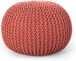 Christopher Knight Home Nahunta Pouf, Coral -Songmics Furniture Shop 51o8KgWNLhL. AC