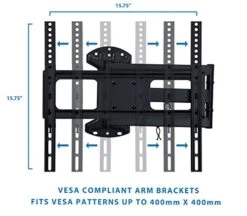 Mount-It! Full Motion TV Wall Mount | Long Arm TV Mount With 24 Inch Extension | Fits 32 To 55 Inch TVs With Up To VESA 400 X 400, 77 Lbs Capacity 11 Mount-It! Full Motion TV Wall Mount | Long Arm TV Mount With 24 Inch Extension | Fits 32 To 55 Inch TVs With Up To VESA 400 X 400, 77 Lbs Capacity -Songmics Furniture Shop 51oMghsdSyL