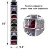 KEEGH Hat Organizer For Closet Hanging Hat Rack Cap Holder Closet Organizer For Baseball Storage 10 Shelf Cap Organizer With Dust Cover And Side Mesh Pockets