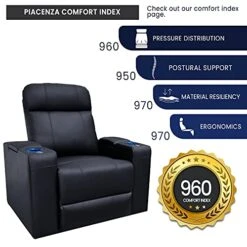 Valencia Piacenza Home Theater Seating | Premium Top Grain Nappa 9000 Leather, Power Recliner, Power Headrest, LED Lighting (Row Of 4 Loveseat Center, Black) -Songmics Furniture Shop 51oPyMyqwzS