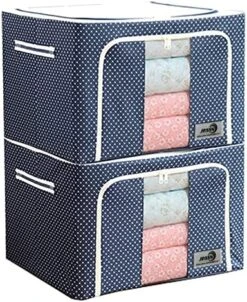 Clothes Storage Bag 100L Large Capacity Organizer With Reinforced Handle Thick Fabric For Comforters, Blankets, Bedding, Foldable With Sturdy Zipper, Clear Window, 3 Fixed Folding Steel Frames (2 Pack) 11 Clothes Storage Bag 100L Large Capacity Organizer With Reinforced Handle Thick Fabric For Comforters, Blankets, Bedding, Foldable With Sturdy Zipper, Clear Window, 3 Fixed Folding Steel Frames (2 Pack) -Songmics Furniture Shop 51oVJZXKnBL. AC