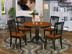 East West Furniture HLDA5-BMK-W 5PC Round 42 Inch Table And 4 Vertical Slatted Chairs -Songmics Furniture Shop 51oZip5CUNL. AC
