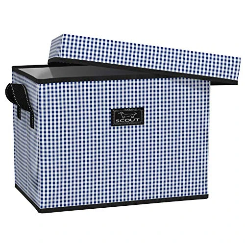 SCOUT Rump Roost MED - Medium Lidded Storage Bin With Handles, Collapsible, Stackable, Doubles As Seat Or Table, Holds 80 Lbs 1 SCOUT Rump Roost MED - Medium Lidded Storage Bin With Handles, Collapsible, Stackable, Doubles As Seat Or Table, Holds 80 Lbs