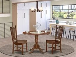 East West Furniture DLDO3-WHI-W Dining Table Set -Songmics Furniture Shop 51omuIBQhWL. AC
