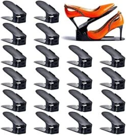 Yashong Shoe Slots Organizer, 12PCS Adjustable Double Layer Stack Shoe Rack, 50% Space-Saving Storage Rack Holder, White -Songmics Furniture Shop 51ouw7X0r4L. AC