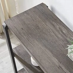 EXCEFUR Sofa Table, Rustic Console Table For Living Room, Foyer Tables For Entryway With 3-Tier Open Shelf, Grey -Songmics Furniture Shop 51pUFzRyo7S