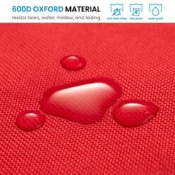 ZOBER Rolling Large Christmas Tree Storage Bag - Fits Upto 9 Ft. Artificial Disassembled Trees, Durable Handles & Wheels For Easy Carrying And Transport - Tear Proof 600D Oxford Duffle Bag - Red -Songmics Furniture Shop 51pVYI2m87L