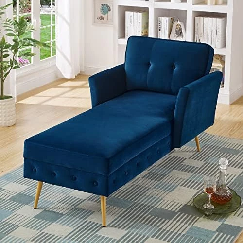 24KF Taupe Velvet Upholstered Tufted Chaise Lounge Chair, Chaise Sofa Bed In 57" Bed Bench,Chair Bed, Chaise Lounge For Offices ,Living Room And Bedroom,Living Room Chaise Chairs-Taupe 11 24KF Taupe Velvet Upholstered Tufted Chaise Lounge Chair, Chaise Sofa Bed In 57" Bed Bench,Chair Bed, Chaise Lounge For Offices ,Living Room And Bedroom,Living Room Chaise Chairs-Taupe - Image 11