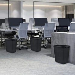 Acrimet Wastebasket Bin 27QT (Plastic) (Black Color) (Set Of 4) -Songmics Furniture Shop 51pftayfoYL