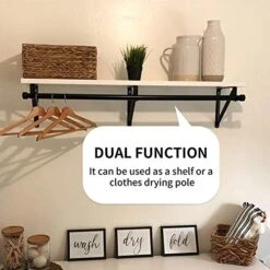 Kunzye 4 Pack Of Closet Rod Brackets,Heavy Duty Black Closet Shelf & Rod Brackets,Closet Shelves Bracket With Rod Shelving Support, With Screws -Songmics Furniture Shop 51ph5kVGkFL