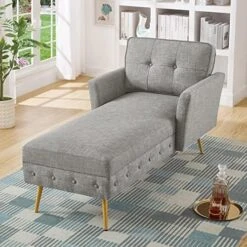 24KF Taupe Velvet Upholstered Tufted Chaise Lounge Chair, Chaise Sofa Bed In 57" Bed Bench,Chair Bed, Chaise Lounge For Offices ,Living Room And Bedroom,Living Room Chaise Chairs-Taupe 25 24KF Taupe Velvet Upholstered Tufted Chaise Lounge Chair, Chaise Sofa Bed In 57" Bed Bench,Chair Bed, Chaise Lounge For Offices ,Living Room And Bedroom,Living Room Chaise Chairs-Taupe -Songmics Furniture Shop 51pkDhKhP1L. AC