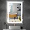 DIDIDADA 32 X 24 Inch LED Lighted Bathroom Mirror With Lights For Bathroom Wall Mounted Lighted Vanity Mirror Vertical Horizontal Dimmable White Anti-Fog Bathroom LED Vanity Makeup Light Mirrors
