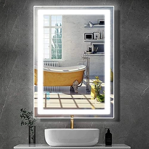 DIDIDADA 32 X 24 Inch LED Lighted Bathroom Mirror With Lights For Bathroom Wall Mounted Lighted Vanity Mirror Vertical Horizontal Dimmable White Anti-Fog Bathroom LED Vanity Makeup Light Mirrors 7 DIDIDADA 32 X 24 Inch LED Lighted Bathroom Mirror With Lights For Bathroom Wall Mounted Lighted Vanity Mirror Vertical Horizontal Dimmable White Anti-Fog Bathroom LED Vanity Makeup Light Mirrors - Image 7