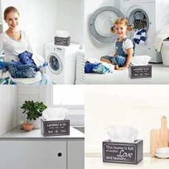 Dryer Sheet Holder For Laundry Room Decor, Dryer Sheets Dispenser Fabric Softener Dispensing Container 2 Side -Songmics Furniture Shop 51ptPJKK3kL