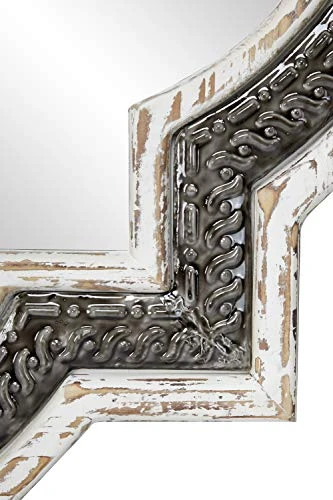 Deco 79 Wood Round Wall Mirror, 30" X 1" X 30", White 4 Deco 79 Wood Round Wall Mirror, 30" X 1" X 30", White - Image 4