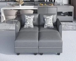 LLappuil Modular Sectional Couch With Reversible Chaise, Modern L Shaped Sofa Left/Right Corner Couch Modular Sofa With Storage Seat, Denim Blue -Songmics Furniture Shop 51q Gn7y2L. AC