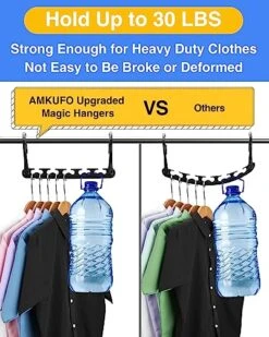 AMKUFO Closet-Organizers-and-Storage - 18 Pack-Hangers-Space-Saving-for-Clothes-Closet-Organizer-System, Dorm-Room-Essentials-for-College-Students-Girls, Hanger-Organizer For Apartment Wardrobe -Songmics Furniture Shop 51q3jGZVzkL