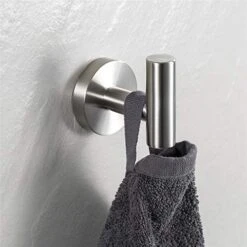 YGIVO 2 Pack Towel Hooks, Brushed Nickel SUS304 Stainless Steel Coat Robe Clothes Hook Modern Wall Hook Holder For Bathroom Kitchen Garage Hotel Wall Mounted (Brushed Nickel) 13 YGIVO 2 Pack Towel Hooks, Brushed Nickel SUS304 Stainless Steel Coat Robe Clothes Hook Modern Wall Hook Holder For Bathroom Kitchen Garage Hotel Wall Mounted (Brushed Nickel) -Songmics Furniture Shop 51qAiVefCHL
