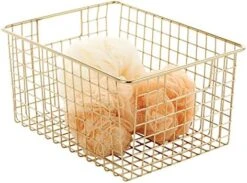 MDesign Metal Wire Bathroom Storage Basket Organizer With Handles - Organize Master Or Guest Bathrooms, Linen, Hallway, Or Entryway Closets, Bedroom, Laundry Room - Concerto Collection - Soft Brass 13 MDesign Metal Wire Bathroom Storage Basket Organizer With Handles - Organize Master Or Guest Bathrooms, Linen, Hallway, Or Entryway Closets, Bedroom, Laundry Room - Concerto Collection - Soft Brass -Songmics Furniture Shop 51qBGn1iTVL. AC