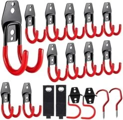 3-H Garage Hooks 14 Pack, Heavy Duty Garage Storage Hooks For Hanging Garage Wall Hooks Organizing Utility Ladder Hooks And Tool Hangers For Garden Tools, Ladders, Bikes Garage Organizers Storage -Songmics Furniture Shop 51qChss3GpL. AC