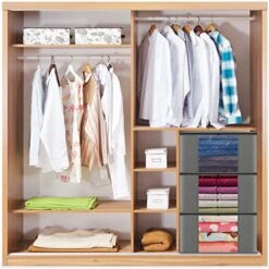 CCidea 3Pack Clothes Organizers Storage Bag,with Reinforced Handle，Very Suitable Storage Room For Clothes, Bedding, Perfect Organization System (Medium,Grey) -Songmics Furniture Shop 51qMZ8hrkeL