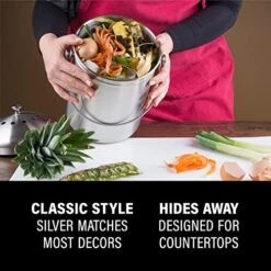 EPICA Countertop Compost Bin Kitchen | 1.3 Gallon | Odorless Composting Bin With Carbon Filters | Indoor Compost Bin With Lid | Stainless Steel Kitchen Composter For Food Scraps & Waste Recycling 8 EPICA Countertop Compost Bin Kitchen | 1.3 Gallon | Odorless Composting Bin With Carbon Filters | Indoor Compost Bin With Lid | Stainless Steel Kitchen Composter For Food Scraps & Waste Recycling -Songmics Furniture Shop 51qQxaDCa6L
