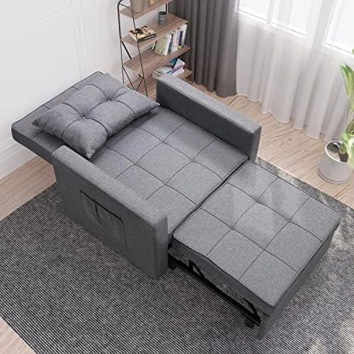 Saemoza Sofa Bed, Chair Bed Sleeper 3 In 1 Multi-Function Folding Ottoman Sleeper, Sleeper Chair, Adjustable Recliner, Sofa, Bed, Single Bed Chair With Modern Yarn-Dyed Fabric (Dark Gray) 6 Saemoza Sofa Bed, Chair Bed Sleeper 3 In 1 Multi-Function Folding Ottoman Sleeper, Sleeper Chair, Adjustable Recliner, Sofa, Bed, Single Bed Chair With Modern Yarn-Dyed Fabric (Dark Gray) - Image 6