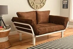 Kodiak White Metal Frame Small Futon Lounger Furniture | Studio Loft College Dorm Apartments Guest Room Bedroom Covered Patio Sunroom Or Porch-Twin Size -Songmics Furniture Shop 51qWOPGSiQL. AC