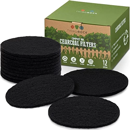 Third Rock Charcoal Filter Replacements For Kitchen Compost Bin - 12 Pack - 6.5 Inches In Diameter | Designed To Fit 1.3 Gallon Third Rock Compost Bin | Premium Extra Thick Filters | 3 Years Supply 1 Third Rock Charcoal Filter Replacements For Kitchen Compost Bin - 12 Pack - 6.5 Inches In Diameter | Designed To Fit 1.3 Gallon Third Rock Compost Bin | Premium Extra Thick Filters | 3 Years Supply