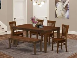 East West Furniture LYVA7-ESP-C Dining Set, 7-Piece -Songmics Furniture Shop 51qiWD1P90L. AC