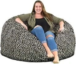 ULTIMATE SACK 6000 (6 Ft.) Bean Bag Chair Cover In Multiple Colors: Cover ONLY. (6000, Navy Suede) -Songmics Furniture Shop 51qlQvQd4pL. AC