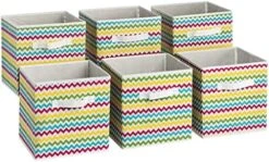 Sorbus® 11 Inch Cube Storage Organizer Bins - 6 Pack - Foldable Storage Cubes - Rectangular Shelf Basket - Great For Nursery, Playroom, Closet, Home Organization (Multi - Pink Orange Purple) 20 Sorbus® 11 Inch Cube Storage Organizer Bins - 6 Pack - Foldable Storage Cubes - Rectangular Shelf Basket - Great For Nursery, Playroom, Closet, Home Organization (Multi - Pink Orange Purple) -Songmics Furniture Shop 51qx5WDGvML. AC
