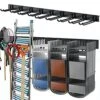TORACK Tool Storage Rack, Heavy Duty Steel Garage Wall Mount Garden Tool Organizer For Ladders, Chairs, Shovels, Broom, Power Tools (8-Pack 5.7"-11" Mixed Hooks, Up To 800 Lbs)
