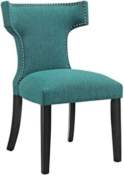 Modway Curve Mid-Century Modern Upholstered Fabric With Nailhead Trim In Teal, One Chair -Songmics Furniture Shop 51r QGSTTLL. AC
