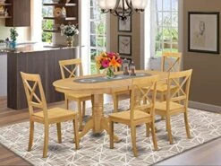 East West Furniture VABO7-LWH-LC Dining Set, 7-Piece -Songmics Furniture Shop 51rCmqllDlL. AC