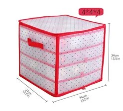 Joiedomi Plastic Ornament Storage Box, Holds Up To 64 Ornaments Balls & Christmas Accessories, Christmas Ornament Storage Container With Dividers, 4 Plastic Trays, Dual Zippered Closure, Carry Handles -Songmics Furniture Shop 51rEKesFA5L