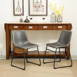 Roundhill Furniture 7 Piece Lotusville Wood Dining Table, Vintage Gray -Songmics Furniture Shop 51rKOyQ1PwL