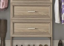 ClosetMaid SuiteSymphony Wood Drawer, Add On Accessory Shaker Style, For Storage, Closet, Clothes, X 10” Size For 25 In. Units, Natural Gray/Satin Nickel, 25" X 10" -Songmics Furniture Shop 51rTtMuucBL