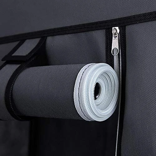 GBNIJ 67" Portable Clothes Closet Wardrobe With Non-Woven Fabric And Hanging Rod Quick And Easy To Assemble Grey For Bedroom,Living Room,Entrance 3 GBNIJ 67" Portable Clothes Closet Wardrobe With Non-Woven Fabric And Hanging Rod Quick And Easy To Assemble Grey For Bedroom,Living Room,Entrance - Image 3