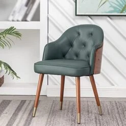 LUNLING Mid Century Modern Dining Chairs Orange Faux Leather Upholstered Chair With Walnut Wood Frame For Kitchen Dining Living Room Chairs(Orange 1PCS) 15 LUNLING Mid Century Modern Dining Chairs Orange Faux Leather Upholstered Chair With Walnut Wood Frame For Kitchen Dining Living Room Chairs(Orange 1PCS) -Songmics Furniture Shop 51riARKbDL. AC 1