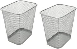 Ybmhome Steel Mesh Rectangular Open Top Waste Basket Bin Trash Can For Office Home 8x12x12 Inches 1103s (1, Black) 11 Ybmhome Steel Mesh Rectangular Open Top Waste Basket Bin Trash Can For Office Home 8x12x12 Inches 1103s (1, Black) -Songmics Furniture Shop 51rlI5w5MwL. AC