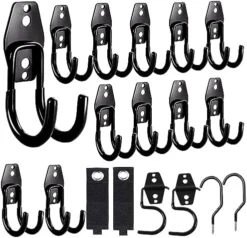 3-H Garage Hooks 14 Pack, Heavy Duty Garage Storage Hooks For Hanging Garage Wall Hooks Organizing Utility Ladder Hooks And Tool Hangers For Garden Tools, Ladders, Bikes Garage Organizers Storage -Songmics Furniture Shop 51rm5svzmUL. AC