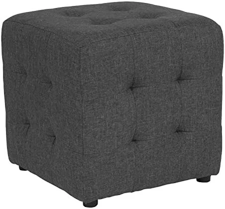 Flash Furniture Avendale Tufted Upholstered Ottoman Pouf In Dark Gray Fabric 5 Flash Furniture Avendale Tufted Upholstered Ottoman Pouf In Dark Gray Fabric - Image 5