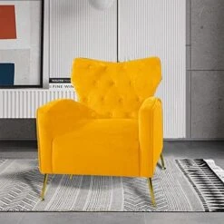 Sucrever Green Accent Chairs Set Of 2 With Armrests/Pillow, Upholstered Wingback Chair, Comfy Tufted Easy Stylish Velvet Accent Chair Set Of 2 For Bedroom Living Room Club And Fireplace 18 Sucrever Green Accent Chairs Set Of 2 With Armrests/Pillow, Upholstered Wingback Chair, Comfy Tufted Easy Stylish Velvet Accent Chair Set Of 2 For Bedroom Living Room Club And Fireplace -Songmics Furniture Shop 51s0m68kfPL. AC