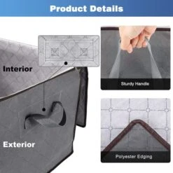 Fixwal 4 Pack Clothes Storage Bag Storage Bins Foldable Closet Organizer Bags With Clear Window Sturdy Zipper Reinforced Handle, Storage Containers For For Closet, Dorm, Pillows, Bedding, 36L, Grey 11 Fixwal 4 Pack Clothes Storage Bag Storage Bins Foldable Closet Organizer Bags With Clear Window Sturdy Zipper Reinforced Handle, Storage Containers For For Closet, Dorm, Pillows, Bedding, 36L, Grey -Songmics Furniture Shop 51s3a7mzC5L