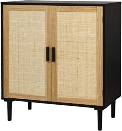 Finnhomy Sideboard Buffet Cabinet, Kitchen Storage Cabinet With Rattan Decorated Doors, Liquor Cabinet For Bar, Dining Room, Hallway, Cupboard Console Table, Accent Cabinet, 31.5X 15.8X 34.6 Inches -Songmics Furniture Shop 51sJE5pBKLL. AC 1