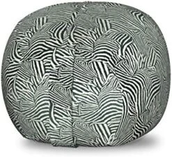 Lunarable Mermaid Scale Storage Toy Bag Chair, Continuous Japanese Circular Pattern Overlap Rounds In Aqua Color Palette, Stuffed Animal Organizer Washable Bag, Small Size, Blue Purple -Songmics Furniture Shop 51sMkY9ML9L. AC