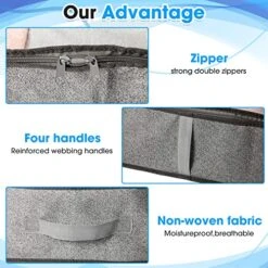 10 Pcs Under Bed Storage Containers Large Capacity 100L Underbed Bedroom Clothes Toys Shoe Storage Organizer Bags Foldable Blankets Comforters Drawer Bins With Clear Window Handles, 39 X 20 X 6 Inch 10 10 Pcs Under Bed Storage Containers Large Capacity 100L Underbed Bedroom Clothes Toys Shoe Storage Organizer Bags Foldable Blankets Comforters Drawer Bins With Clear Window Handles, 39 X 20 X 6 Inch -Songmics Furniture Shop 51sMklQYKhL